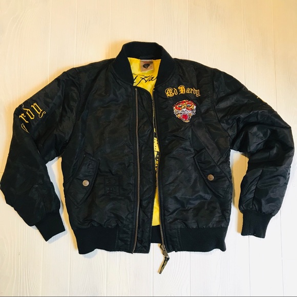Ed Hardy Bomber Jacket - Reversible - Picture 2 of 7